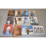 18 x Star Wars signed pictures, mostly main cast members,