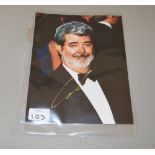 Star Wars 8 x 10 inch photograph of George Lucas with autograph,
