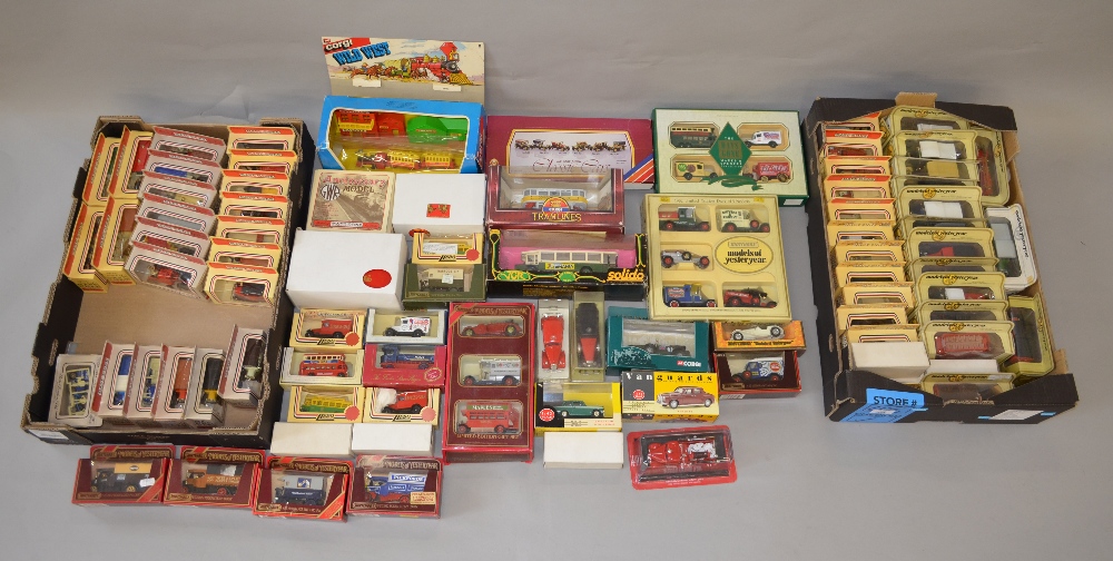 Quantity of assorted diecast including Matchbox, Lledo and Corgi examples, boxed, including sets.