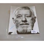 Star Wars 8x10 inch photograph of Alec Guinness as Obi-Wan Kenobi with autograph.