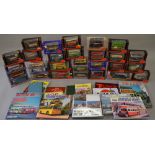 29 assorted diecast buses by Corgi and EFE together with a collection of books.