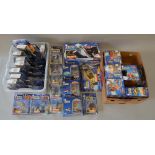 Approx 40 Star Wars carded figures, vehicles and sets.