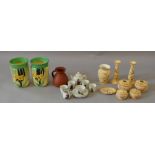 Good lot of assorted ceramics including Crown Ducal, childs continental tea set,