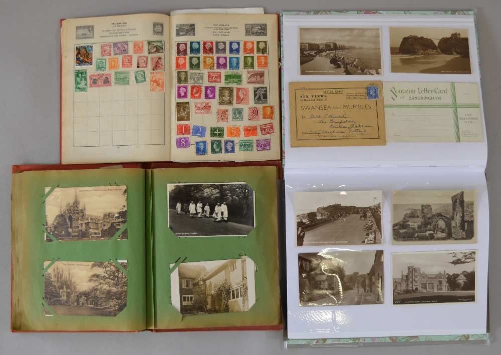 Two postcard albums containing various Victorian and Edwardian photographs and postcards includes
