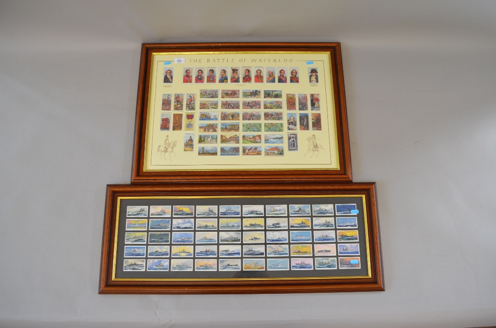 A set of 'The Battle of Waterloo' (Reproduction) cigarette cards by Will's Cigarettes together with