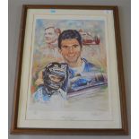 Ltd Edition racing print "A Winning Combination" pencil signed by Geoffrey Wood No.