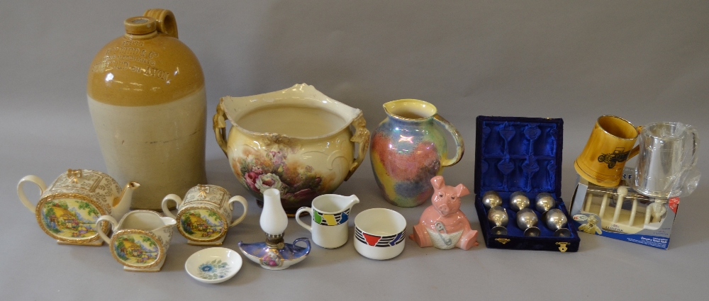Good mixed lot of ceramics including Sadler, Wade,