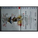 Lord Nelson - National Maritime Museum poster by Ralph Steadman (1995 - 2000) (20 x 30 inch) plus