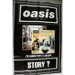 Music related posters including Oasis The Whole Story 3 x posters 40 x 60 inch all different and