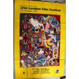 37th London Film Festival 1993 BFI poster with art by Eduardo Paolozzi (60 x 40 inch) plus six