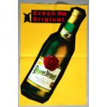 Large collection of advertising posters including Pilsner Urquell Czech the Original (20 x 30 inch),