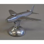 1950s Dunhill Sabre Jet fighter chrome table lighter.