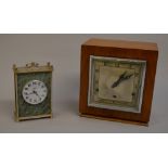 The Goldsmiths & Silversmiths Co. Ltd. Art Deco style mantle clock, with key and pendulum.