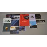 Quantity of assorted Supercar catalogues including Aston Martin, TVR, Maseratti, Ferrari, Porsche,