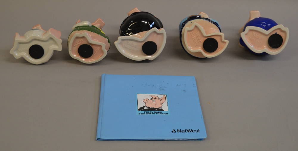 5 Natwest Pigs, all with original stoppers including a Statement Book. - Image 2 of 2