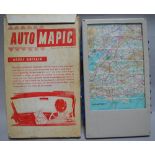 Vintage Auto-Mapic Map of Great Britain, boxed.