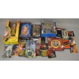 Mixed lot of boxed and carded figures including Kill Bill and Lord of The Rings