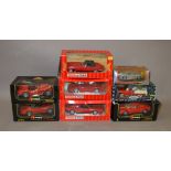 7 boxed diecast models including Bburago, Polistill and Gearbox,