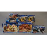 Seven Hasbro Star Wars Saga vehicles: Geonosis Battle Arena; Republic Gunship; Slave I;