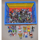 Quantity of assorted Takara Transfomer figures with removable limbs. Overall appear VG.