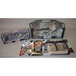 Lot of Star Wars vihicles and sets including Kenner and Saga Collection examples (8)