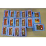 17 x Carlton Thunderbirds figurines, includes: Thunderbird 1-5 vehicles; 12 x figurines.