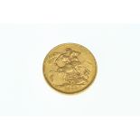 A Victorian gold sovereign dated 1880,