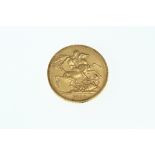 A Victorian gold sovereign dated 1886,