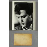 Elvis Presley Signed card (6 x 4 inch) from Elvis and the Colonel signed with Elvis Presleys