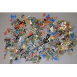 Quantity of assorted plastic figures including Crescent, DelPrado, Airfix etc.
