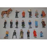 18 x assorted figures, mostly civilians, by Timpo and similar.