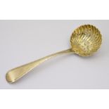 A George III silver sifter spoon, H/M London 1815,