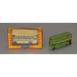 Triang Minic Motorways M1544 Coach, boxed. Together with re-painted routemaster bus.