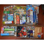 Six boxes of assorted construction toys, includes: Knex; MegaBloks; Meccano; etc. Most sets boxed.