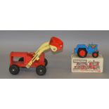 Triang pressed steel dumper together with a boxed Triang Jumbo Tractor (2)