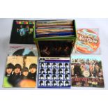Box of LP records including The Rolling Stones first album mono LK4605 on Decca (unboxed) (in poor