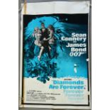 James Bond Diamonds are Forever starring Sean Connery half a double-bill (20 x 30 inch) with small