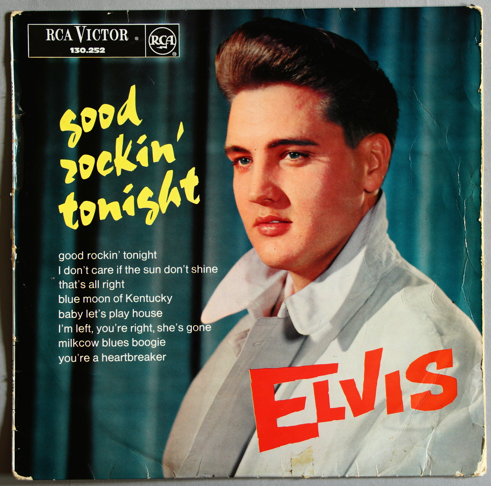 Elvis Presley Rare French 10 inch vinyl record "Good Rockin Tonight" original pressing 130.252. - Image 6 of 6