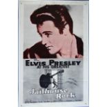 "Jailhouse Rock" 1957 Elvis Presley Rare black and white version US one sheet signed "Best Wishes