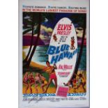 "Blue Hawaii" 1961 Linen backed US one sheet film poster (27 x 41 inch) starring Elvis Presley.