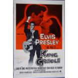 "King Creole" 1958 US one sheet film poster (27 x 41 inch) starring Elvis Presley,