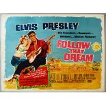 Elvis Presley in "Follow that Dream" (1962) Original British Quad film poster (30 x 40 inch) Early