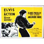 "Jailhouse Rock" Elvis Presley 60s RR British Quad film poster (30 x 40 inch) Regal films