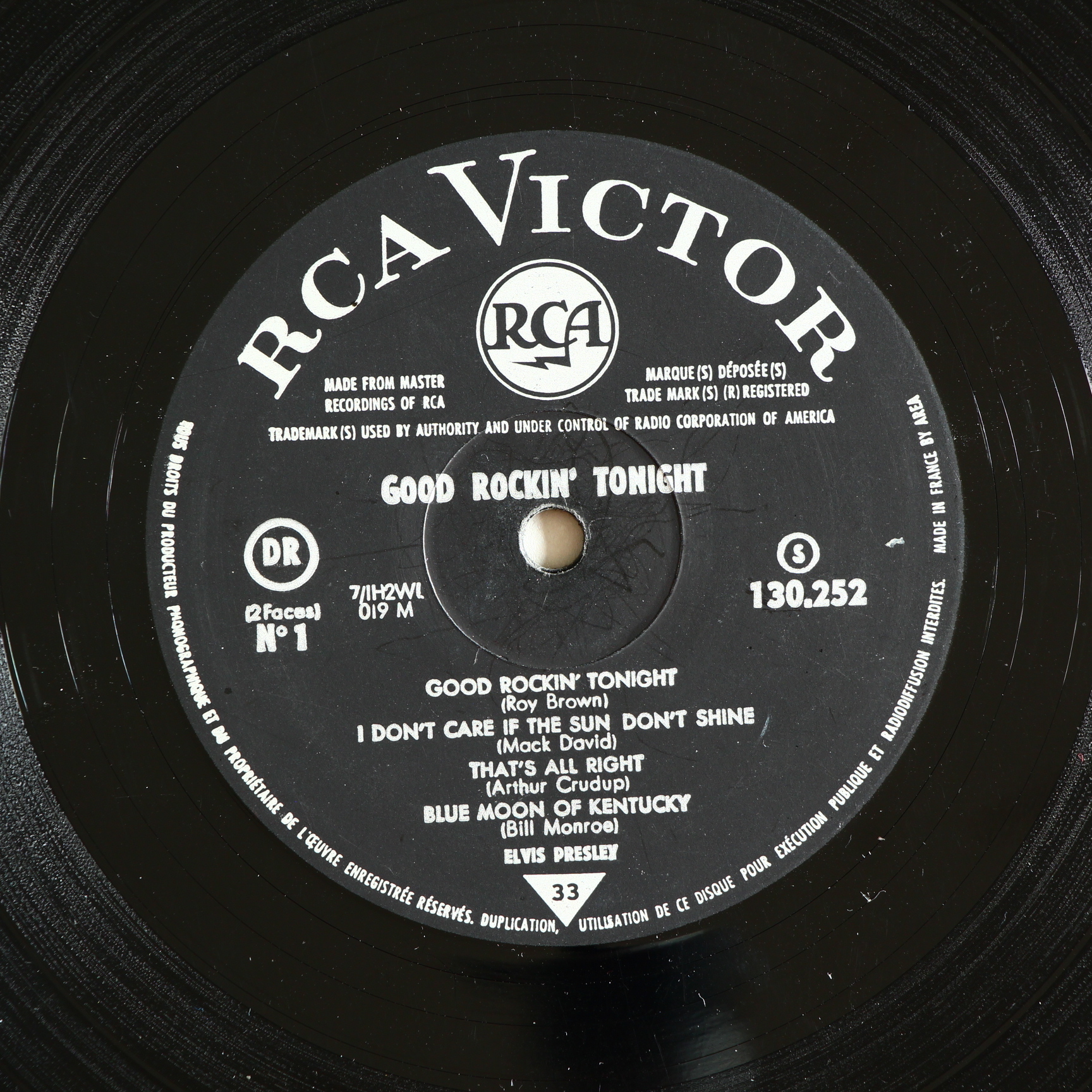 Elvis Presley Rare French 10 inch vinyl record "Good Rockin Tonight" original pressing 130.252. - Image 4 of 6