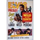 "Wild in the Country" 1961 US one sheet film poster (27 x 41 inch) starring Elvis Presley,