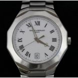 A gents stainless steel BAUME & MERCIER