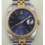 A gents bi-metal ROLEX Datejust wristwat