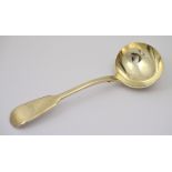 A William IV silver sauce ladle, H/M Lon