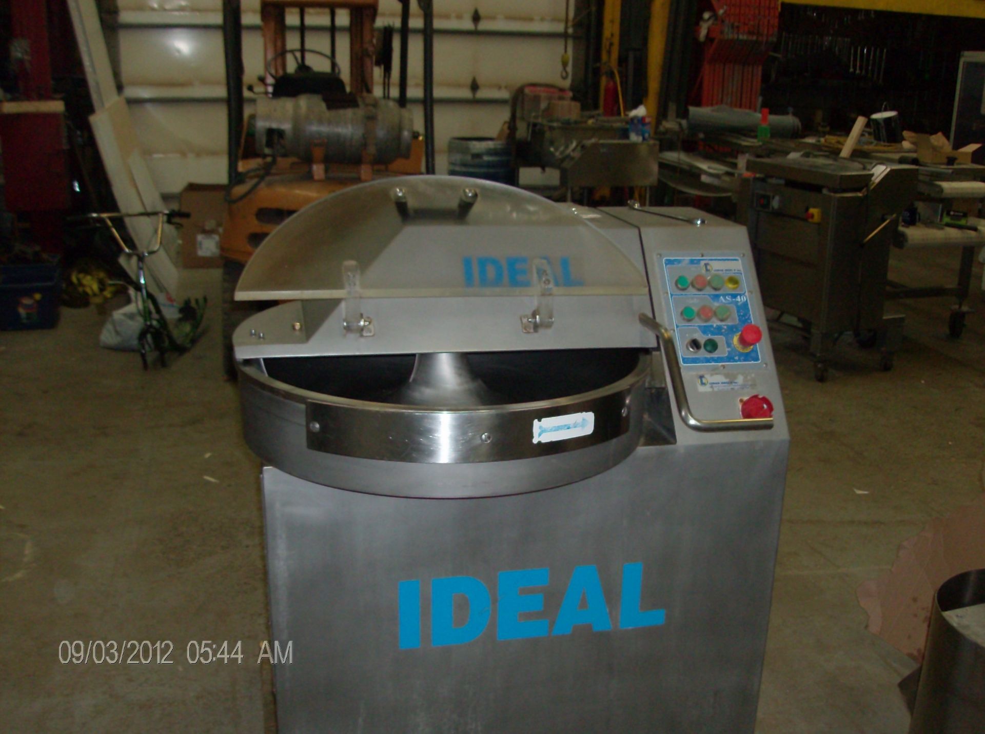 Bowl Cutter ideal AS 40 220 Volts; 60Hz; 3 phases; 26.1amps   40L