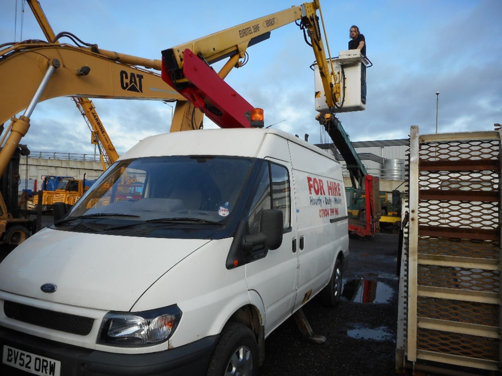 Ford Transit mounted Versalift Eurotel 36NF boom access lift unit reg: BV52 ORW.